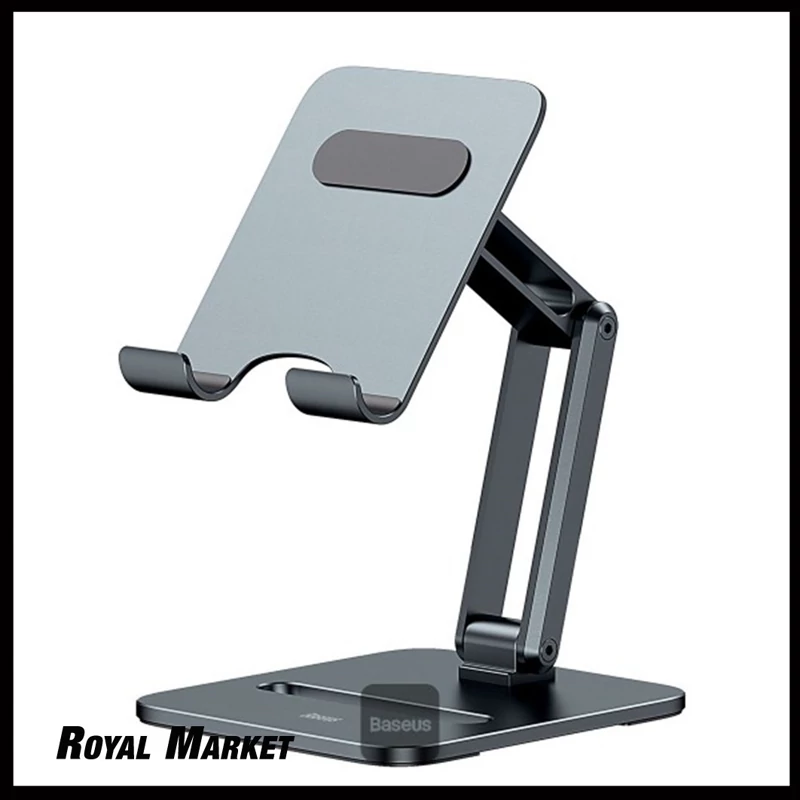 پایه نگهدارنده رومیزی تبلت 360 درجه بیسوس Desktop Biaxial Foldable Metal