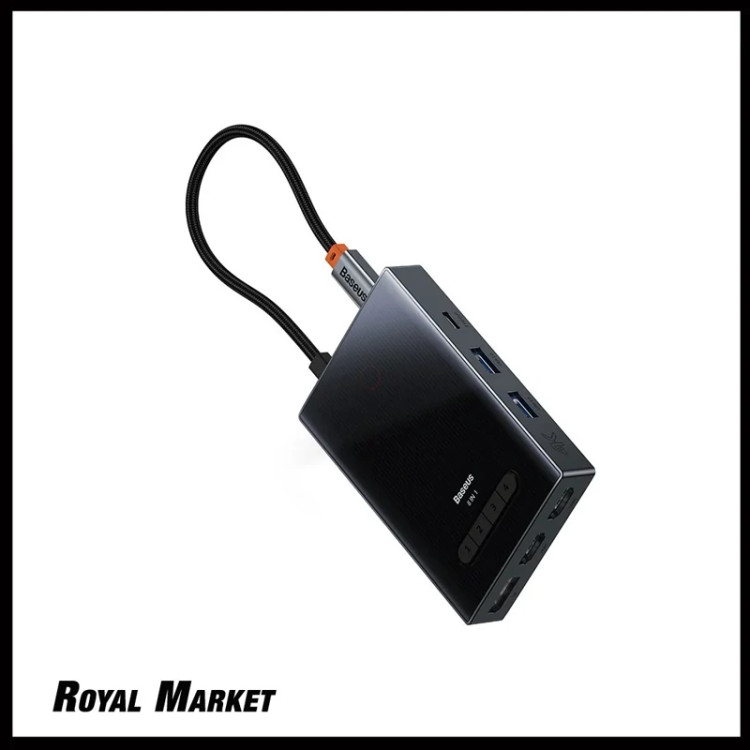 هاب Type-C شش پورت بیسوس PioneerJoy BS-OH078