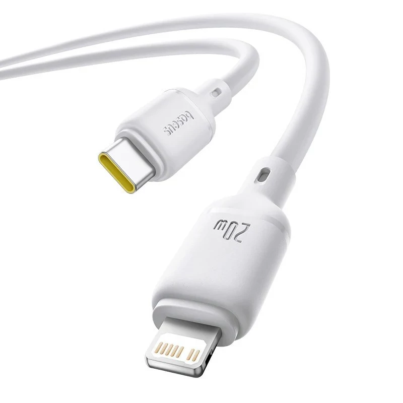 کابل شارژ سریع آیفون بیسوس Silky Series Type-C به Lightning توان 20 وات طول 2 متر