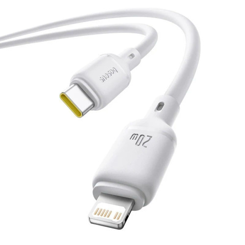 کابل شارژ سریع آیفون بیسوس Silky Series Type-C به Lightning توان 20 وات طول 2 متر