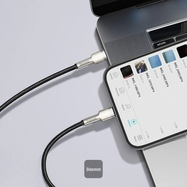 کابل شارژ سریع آیفون بیسوس Cafule Series Type-C به Lightning توان 20 وات طول 1 متر