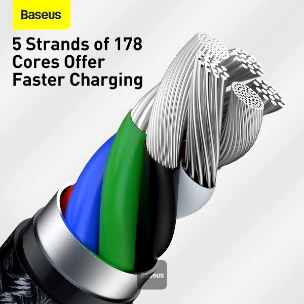 کابل شارژ سریع آیفون بیسوس Cafule Series Type-C به Lightning توان 20 وات طول 1 متر