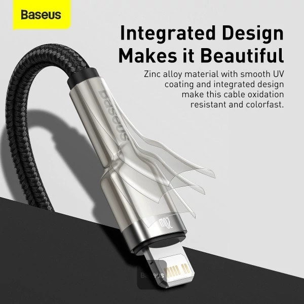 کابل شارژ سریع آیفون بیسوس Cafule Series Type-C به Lightning توان 20 وات طول 1 متر