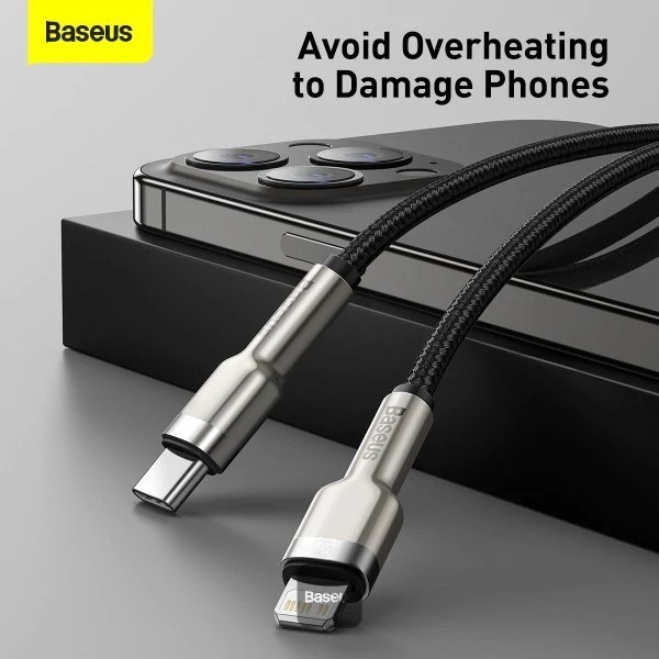 کابل شارژ سریع آیفون بیسوس Cafule Series Type-C به Lightning توان 20 وات طول 1 متر
