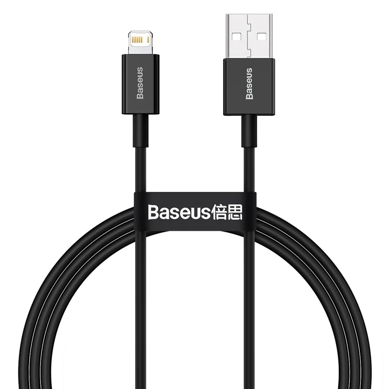 کابل شارژ سریع آیفون بیسوس Superior Series USB-A به Lightning جریان 2.4 آمپر طول 1 متر