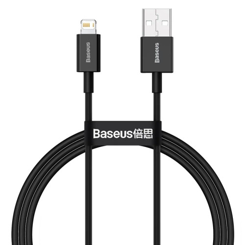 کابل شارژ سریع آیفون بیسوس Superior Series USB-A به Lightning جریان 2.4 آمپر طول 1 متر