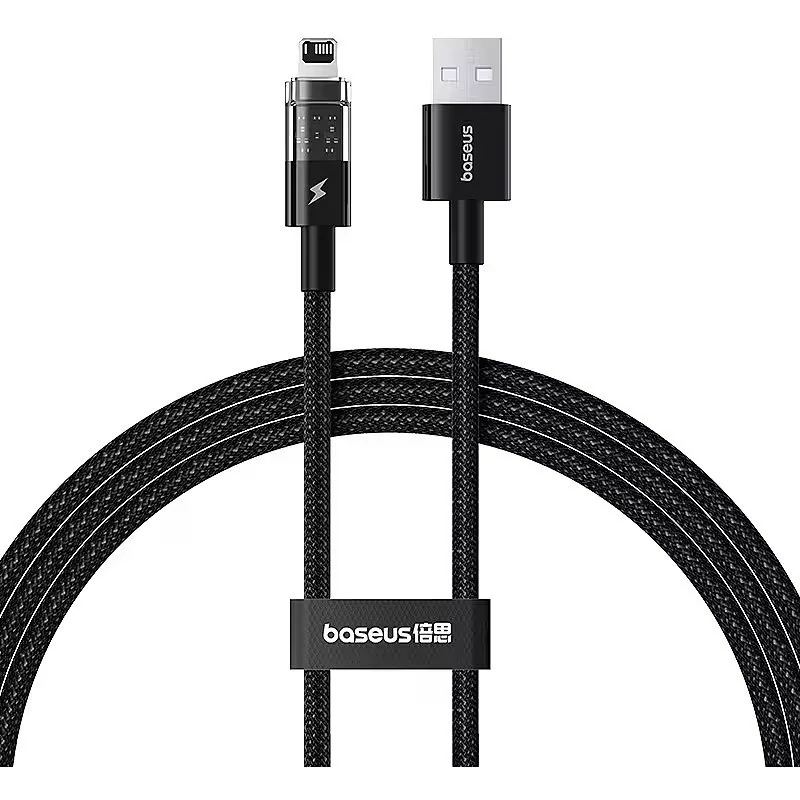 کابل شارژ سریع آیفون بیسوس  Gem USB-A  به Lightning جریان 2.4 آمپر طول 1 متر