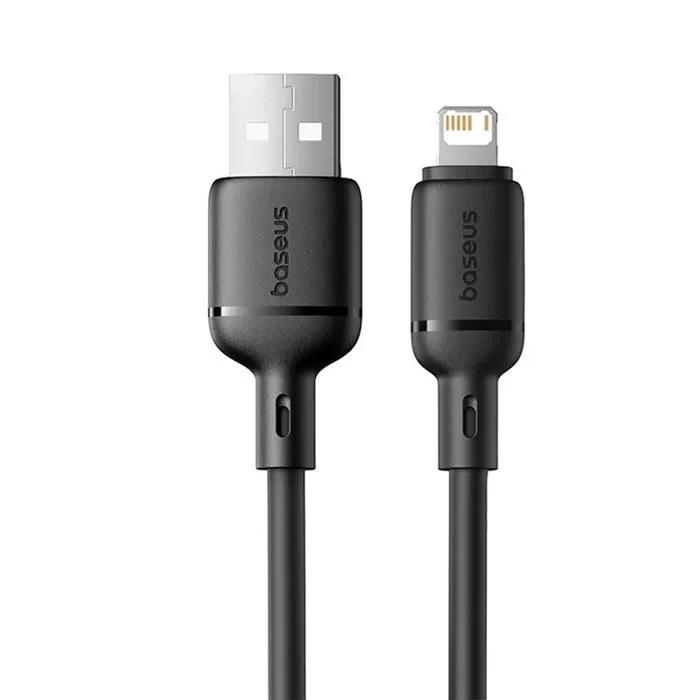 کابل شارژ سریع آیفون بیسوس Silky Series USB-A به Lightning جریان 2.4 آمپر طول 2 متر
