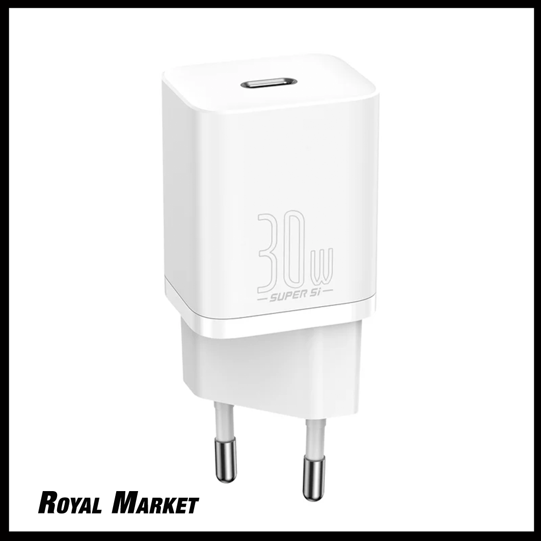 شارژر دیواری بیسوس Super Si 30W تک پورت Type-C