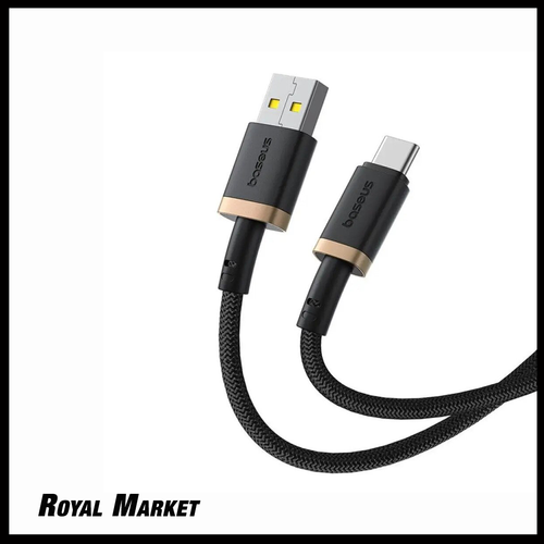 کابل شارژ سریع Type-C بیسوس Dura USB-A به Type-C توان 60 وات طول 1 متر