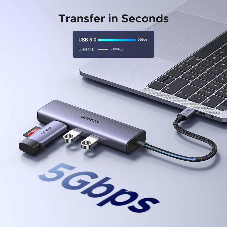هاب 6 پورت Type-C یوگرین مدل CM512 15598